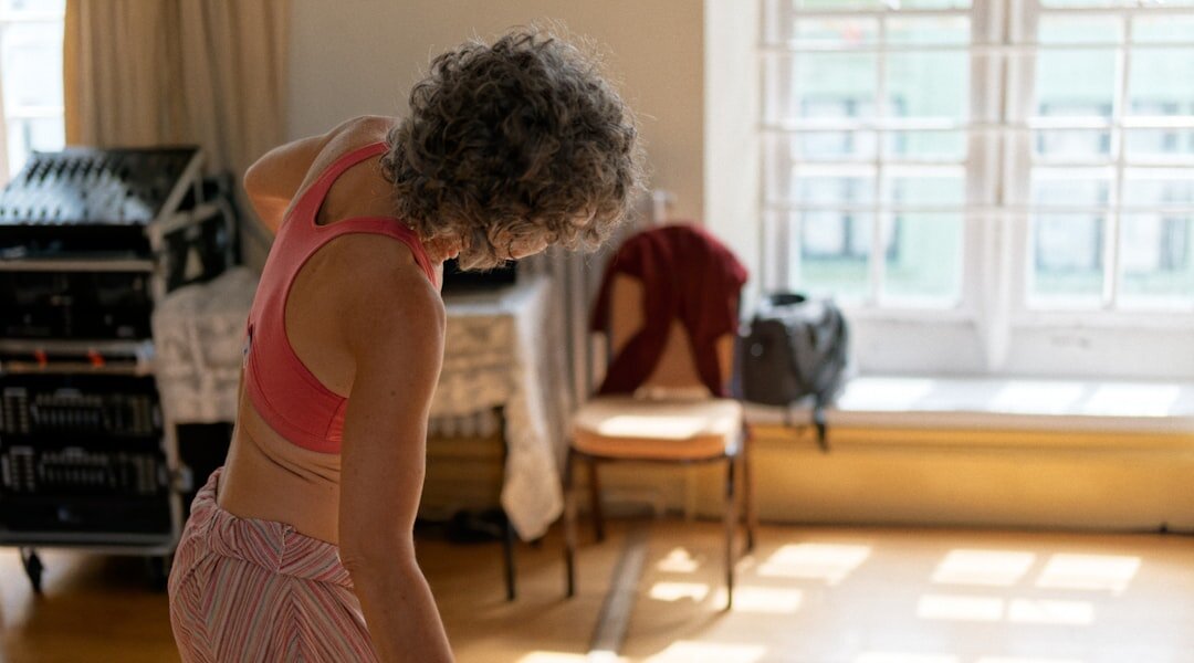 senior doing light exercise