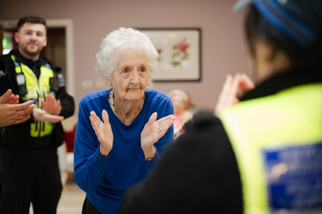 volunteers helping seniors